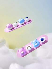 SHEIN X Care Bears Love Bear Data Cable Protection - Pink blue and white - View 2