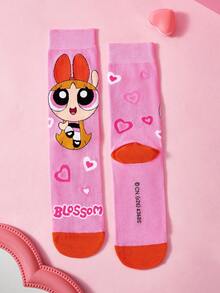 THE POWERPUFF GIRLS X SHEIN Powerpuff Girls 3-Pack Women's Medium Tube Socks - variegated - View 10