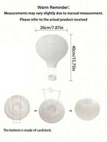 5 Pieces Of Wedding Hanging Decorations: Paper Lanterns In The Shape Of Hot Air Balloons, Reusable Party Ball Lights For Crafts, Wedding, Birthdays, Engagements, Baby Shower Parties, Family Gatherings, Classroom Decorations For Back To School - Multiple Styles - View 3