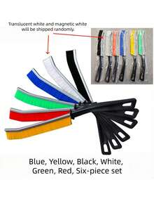 SHEIN Medium Size Nylon Bristles Sturdy Handle Durable Friendly Black Multicolor Assorted Colors Other Cleaning Brush Kitchen Bathroom Home Use All Season Cleaning Tool Set Home Essential Best Seller Multipurpose Utility Brush Heavy Duty Scrubber Household Cleaning Accessory - Multicolor - View 15