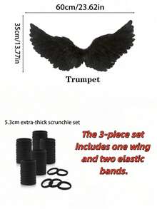 3PCS LIGHTWEIGHT DECORATIVE ANGEL DEVIL WINGS SET FOR COSPLAY WEDDING TRAVEL PHOTOGRAPHY PARTY STAGE PERFORMANCE FESTIVAL DECOR COSTUME PROPS ACCESSORIES GIFT - Multicolor - View 14