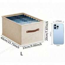 1pc White Clothes Storage Box, Foldable Oxford Cloth Drawer Style Clothing Storage Box, No Compartment Closet Organizer For Jeans, Sweaters, Etc. Decorations Autumn Decor Festival Decor Room Decor Home Decor Fall Decor Bedroom Decor - Multicolor - White - View 21