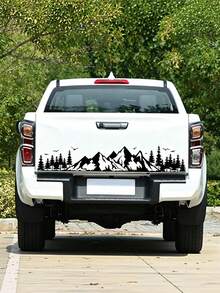 Mountain Pine Tree Landscape Car Side Decal, Wilderness Forest Nature Scene Vinyl Sticker, Waterproof Auto Body Exterior Decor Sticker For Truck SUV Vehicle - Multicolor - View 6