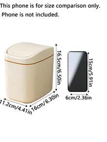 Mini Desktop Plastic Trash Can With Flip‑Top Lid, Creative European Style Small Tabletop Waste Basket For Home Living Room - multicolor - View 4