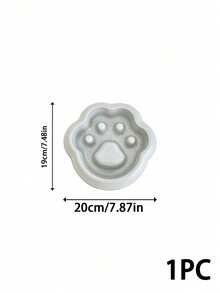 PETSIN 1PC Paw Shaped Slow Feeder Pet Food Bowl / Smooth Glossy Food PP Plastic Cute Cat Paw Outline Multi Macaron Pastel Solid Color Built-In Raised Slow Feed Pillars Wide Scalloped Rim Stable Thick Base - 430ML - View 16
