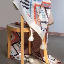 Cirelle Boho Throw Blanket For Couch - Colorful Geometric Knitted Throw Blanket With Tassels, Soft Decorative Woven Blanket For Sofa Chair Bed Home Decor - Multicolor - View 7