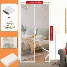 1pc Magnetic Insect Screen Door, Summer Windproof Screen, No Drilling Needed, Mesh Curtain - Insect Barrier & Airflow, Classic Style, Ideal For Bedroom, Living Room, Rv Doors And Windows, With Adhesive Tape! Perfect For Indoor/Outdoor Use - Multicolor - View 21