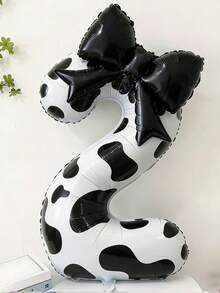 Ins‑Style Foil Balloons, Ideal For Baby‑First‑Birthday Parties, Birthday Celebrations, Theme Gatherings And Many Other Occasions. Easily Create Sophisticated Party Backdrops With Fantastic Photo‑Ready Vibes. - Cow numbers - View 1