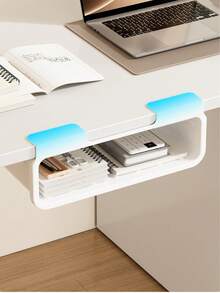 Desk Bottom Drawer‑Type Storage Box, Invisible Under‑Desk Organizer For Office Home Study Desk Stationery Supplies Storage - Multicolor - View 10