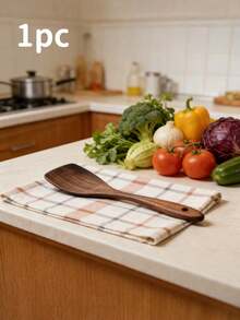 Wooden Kitchen Utensils - Spatulas Only - Cooking Tools, Suitable For Family Gatherings And Parties, Made Of Teak, High-End Living, Excellent Quality. - log color - View 8