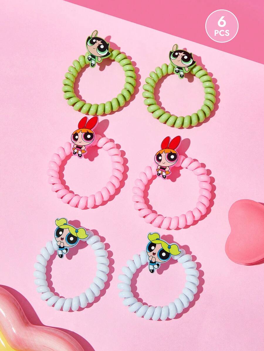 THE POWERPUFF GIRLS X SHEIN 接髮髮箍套組 - 彩色 - 查看 1