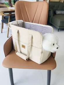 Fashionable Crossbody Pet Backpack For Casual Outings. Handheld And Portable Dog Bag. Portable Cat Bag. - Multicolor - View 9