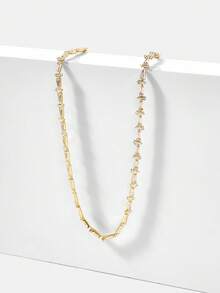MOTF PREMIUM PRE IRREGULAR SHAPE STONE ELEGANT NECKLACE - Gold - View 6
