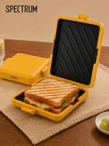 1pc Double-Sided Microwave Sandwich Grill, No Electricity Required, Suitable For Home, Office, And Outdoor Use. Microwave Sandwich Toaster, Compact Design, Heat-Resistant - Multicolor - View 1