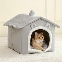 PETSIN 1 buah Rumah Kucing Lucu, Tempat Tidur Anak Kucing Lembut, Alas Kucing Nyaman, Keranjang Tidur Kucing Bernapas, Cocok untuk Kucing Besar, Sedang, Kecil, dan Semua Musim - MultiWarna - View 8