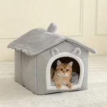 PETSIN 1 buah Rumah Kucing Lucu, Tempat Tidur Anak Kucing Lembut, Alas Kucing Nyaman, Keranjang Tidur Kucing Bernapas, Cocok untuk Kucing Besar, Sedang, Kecil, dan Semua Musim - MultiWarna - View 6