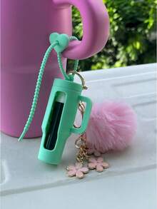 Silicone Lipstick Protective Case With Keychain, Creative Scratch Resistant Lip Balm Sleeve Cover - Multicolor - View 17