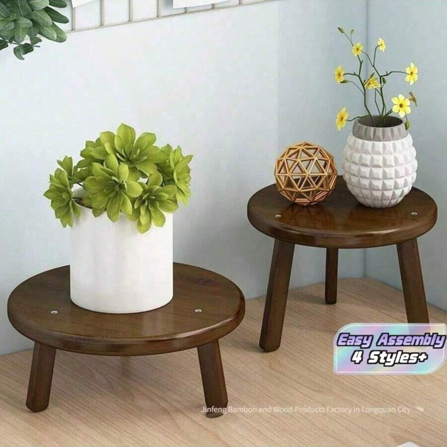 Indoor Floor Standing Plant Stand Shelf For Living Room, New Style Balcony Flower Pot Rack, Window Sill Succulent Holder Storage Shelf - 1pcs - View 1