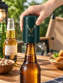 1pc Creative Press‑Down Automatic Beer Bottle Opener, Traceless Cap Remover, Viral Popular Beverage Cap Lifter, Magnetic Bottle Cap Catcher, Portable Bar Kitchen Gadget , Practical Beer Opener Tool For Beer Lovers Daily Entertainment Use - Multicolor - View 10
