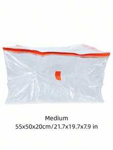 Haus Hana Large Capacity Clear Foldable Clothes Storage Bag, Moisture Resistant Dustproof Quilt Organizer With Visible Window & Pull Tab, Space Saving Case For Blankets, Jackets, Pillows, Towels, Linens, Closet, Wardrobe, Under Bed, Moving & Travel - Multicolor - View 12