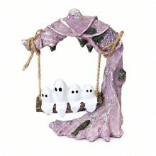 萬聖節幽靈鞦韆樹脂裝飾品，桌面節慶裝飾，暗黑風格，浪漫氛圍佈置 - 鞦韆款 - 查看 5