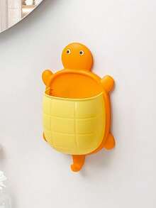 Creative Cartoon Turtle Storage Rack, Punch-Free Multifunctional Wall Mount Organizer Box For Home Kitchen, Bedroom And Wash Basin Countertop - Multicolor - View 12