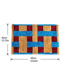 Joivida 1 buah Keset Kamar Mandi Anti Selip Bermotif Kotak-kotak Gaya Modern, Desain Tumpukan Tinggi-Rendah, Penyerapan Cepat, Keset Dekorasi Rumah, Gaya Ins, Keset Pintu Kamar Mandi Imitasi Kasmir, Keset Pintu Masuk Tebal Anti Selip, Keset Dapur - warna-warni - View 9