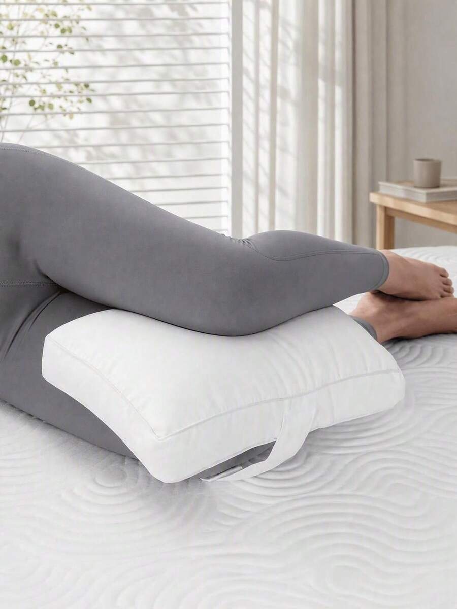Haus Hana 1 Pc Adjustable Strap Knee Support Pillow For Side Sleepers, Soft Multifunctional Leg Positioning Cushion, Relieve Hip Back Pressure, Can Be Used As Lumbar Support, For Bedroom Rest Home Travel Daily Sleeping Use - Multicolor - View 1