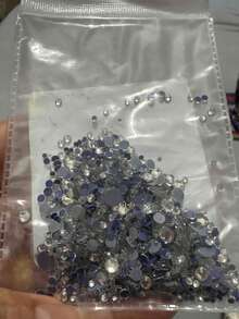 1440pcs White 0.14-0.66cm Decorative , Artificial Crystal, For DIY Decor,Halloween Costume Decor - White - View 6