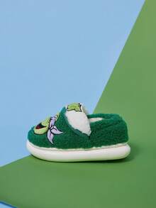 TEENAGE MUTANT NINJA TURTLES | SHEIN Autumn And Winte Velvet Turtle Animation-Themed Foot Protection And Warm Children's Slippers, Daily Home Non-Slip Sole Baby Slip-On Slippers - Multicolor - View 4