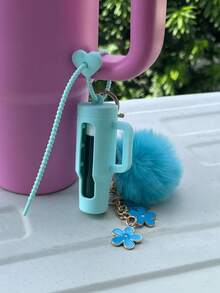 Silicone Lipstick Protective Case With Keychain, Creative Scratch Resistant Lip Balm Sleeve Cover - Multicolor - View 15