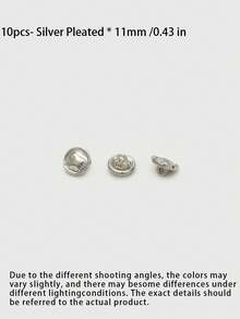 1 Pack 10 Pieces Irregular Concave‑Convex Wrinkled Metal Buttons Versatile Decorative Fasteners For Men Women Shirt Cardigan Outerwear Sewing Accessories - 10pcs - View 9