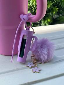 Silicone Lipstick Protective Case With Keychain, Creative Scratch Resistant Lip Balm Sleeve Cover - Multicolor - View 18