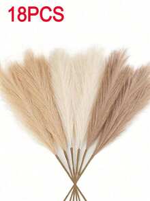 Artificial Reed Mixed Color Grass Boho Decor Faux Pampas Grass Large Tall Fluffy Artificial Fake Flower Bulrush Reed Grass For Autumn Vase Filler Farmhouse Home Kitchen Bohemian Gift, Mother's Day, - Color Mixing - View 8