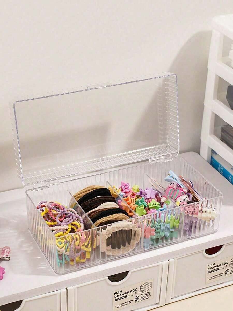 Transparent Vertical Grid Storage Box, Dustproof Acrylic Finishing Box ...
