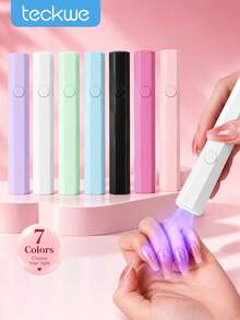 Teckwe LED Nail Lamp, USB-Rechargeable Cordless Nail Light, Portable Smart Timer Gel Nail Drying Lamp, Fast-Curing For Gel Polish, Acrylics, And Nail Extensions – Compact Nail Tool For Salon And Travel 180mAh - Multicolor - View 2