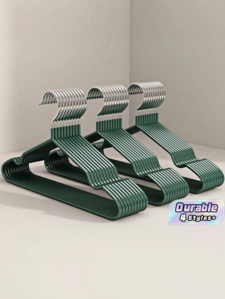 Non-Slip Clothes Hangers, 85g Ultra Thin Space Saving Felt Hangers, Multi-Layer Clothing Rack For Wardrobe, Bedroom, Closet Storage - Multicolor - View 1