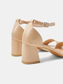 CUCCOO CURVES Plus Size Women's Simple Classic Design Bund Sandals For Christmas Wide Fit Summer Shoes - Pearlescent apricot - View 9