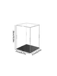 Black Base High-Definition Collectible Display Box, Assembled Transparent Acrylic Box, Alternative To Glass Box, Used For Displaying Figurines, Dolls, Ornaments, Home Storage & Organization, Gift Box - Black - View 13