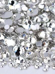 1440pcs White 0.14-0.66cm Decorative , Artificial Crystal, For DIY Decor,Halloween Costume Decor - White - View 4