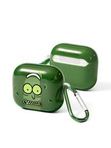 Rick and Morty X SHEIN 卡通圖案防摔保護藍牙耳機保護殼附吊飾，適用於 iPod - 彩色 - 查看 5