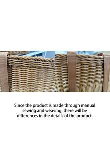 Wicker Shopping Basket With Handles - A Reusable Handwoven Market Basket Suitable For Grocery Stores, Farmers Markets, Harvesting, Picnic Bouquet Collection, And Home Storage. - Picnic Basket - View 9