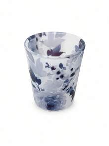 Haus Hana Ink Floral Print Glass Candle Holder, Modern INS Style Aromatherapy Candle Cup & DIY Scented Wax Container, Romantic Table Decor For Bedroom, Living Room, Wedding, Dinner Party, Holiday & Housewarming Gift - multicolor - View 10