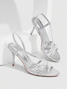 CUCCOO SZL Women Wear High Heels Sandals Party Shoes - Silver - View 2