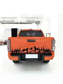 Mountain Pine Tree Landscape Car Side Decal, Wilderness Forest Nature Scene Vinyl Sticker, Waterproof Auto Body Exterior Decor Sticker For Truck SUV Vehicle - Multicolor - View 4