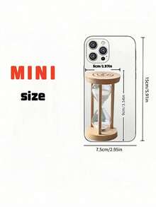 1Pc Funny Hourglasses Letter Graphic 5 Minutes For Home Decoration, Suitable For Living Room, Bedroom And Dining Room, Decor - White - View 8
