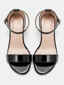 CUCCOO CURVES Plus Size Women's Simple Classic Design Bund Sandals For Christmas Wide Fit Summer Shoes - pearlescent black - View 10