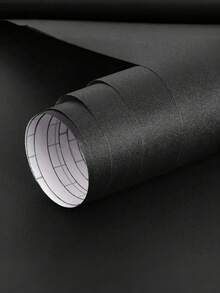 1Roll Matte Black Waterproof Vinyl Wrap Self Adhesive Peel And Stick Wallpaper For Kitchen Countertop Cabinet Furniture Decal Removable Contact Paper Decor - multicolor - View 2