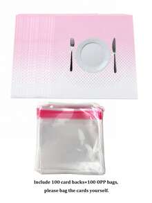 Zazumi 100pcs K‑Style Ins Plate Pattern Badge Backing Cards,Wrapping Packing Supplies For Idol Button Pins,Simple Gift Packaging Decorative Cards,Creative Package Accessories For Badge Collection,For Display, Trading,Handmade Crafts,Peripheral Exchange Use - multicolor - View 11