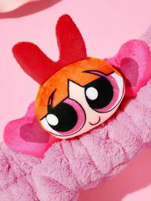 THE POWERPUFF GIRLS X SHEIN 1 Buah Ikat Rambut Elastis Berbahan Plush, Dekorasi Rumah dan Kamar Mandi - Blossom - View 4